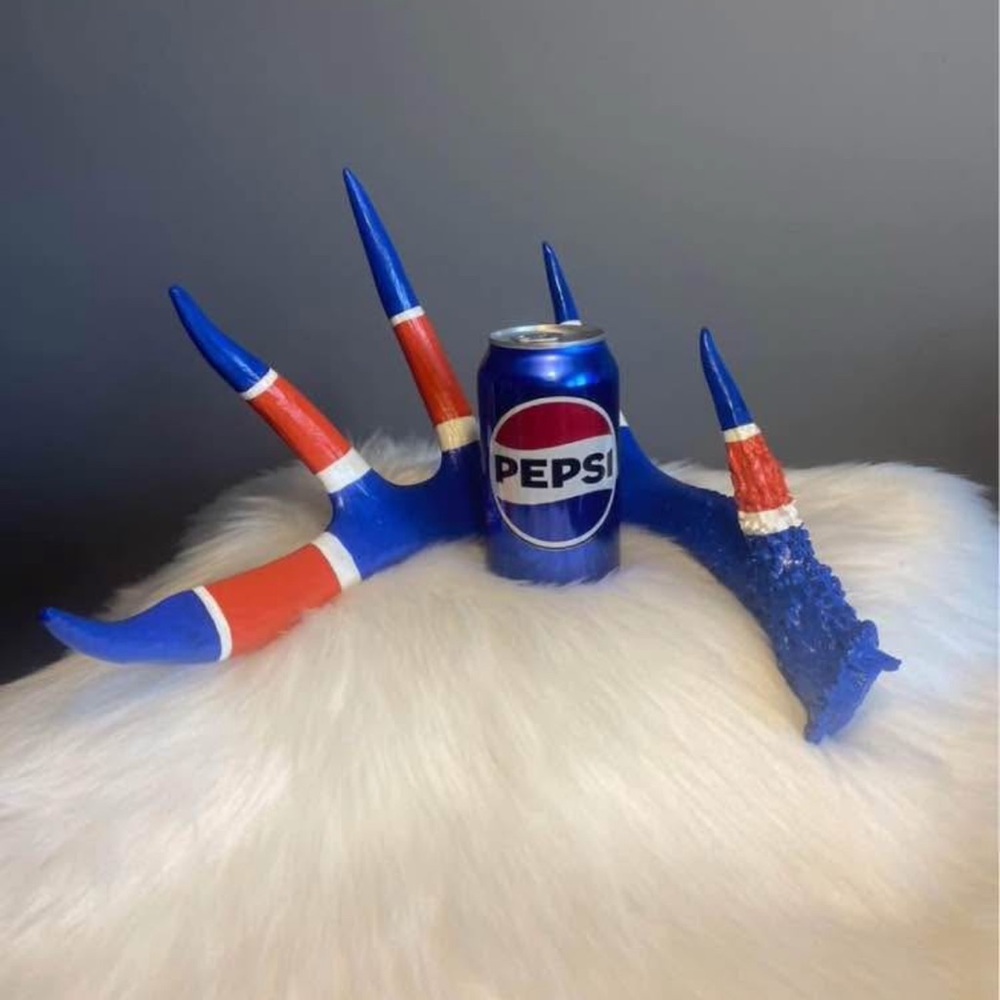 Oilers themed large  Antler Decor